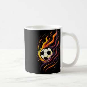 Taza De Café Fútbol Retro Vintage Llamas De Fútbol Deporte Ll