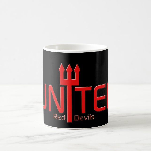 Taza De Café Fútbol United Red Devils rojo y negro (Centro)