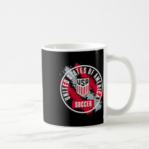 Taza De Café Fútbol Usa Retro Pintura Navy Usmnt Oficialmente L