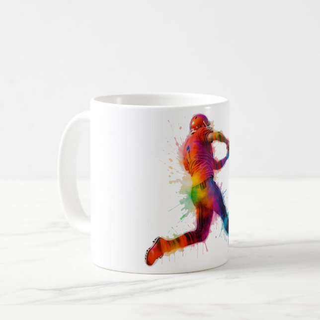 Taza De Café Futbolista Americano (Anverso izquierdo)