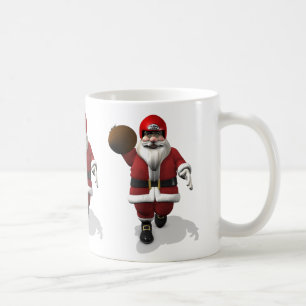 Taza De Café Futbolista americano de Santa Claus