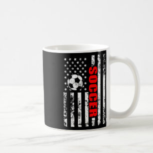 Taza De Café Futbolistas Patriotas De La Bandera Estadounidense