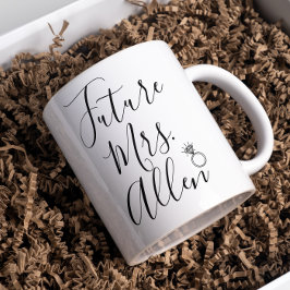 Taza De Café Futura Sra. Personalizado/Nombre Personalizado