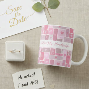Taza De Café Futura Sra. Pink Compromiso Moderno Script
