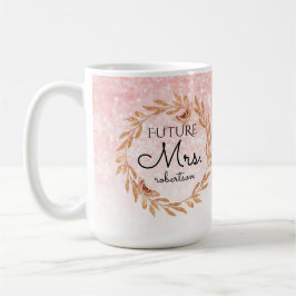 Taza De Café Futura Sra Rosa Gold Purpurina Rosa Ducha Bridal