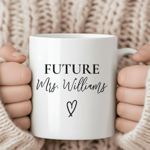 Taza De Café Futura Sra. y Sr. Mug, Regalo de Compromiso Person