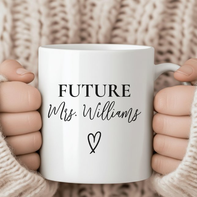 Taza De Café Futura Sra. y Sr. Mug, regalo de compromiso person (future mrs mug, engagement mug, personalized engagement gift, bride to be mug, future mrs and mr,)