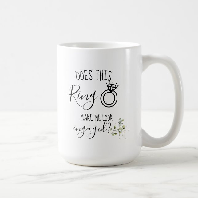 Taza De Café Futuras hojas de vegetación del anillo de compromi (Derecha)