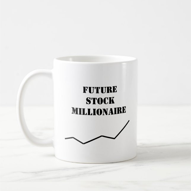 Taza De Café "Future Stock Millionaire" Textos Café Mug (Izquierda)