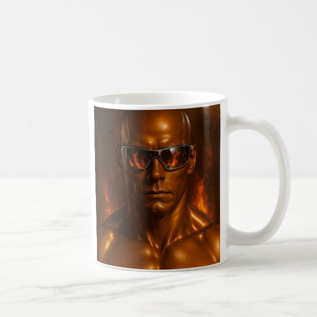 Taza De Café Futuristic android design (Derecha)