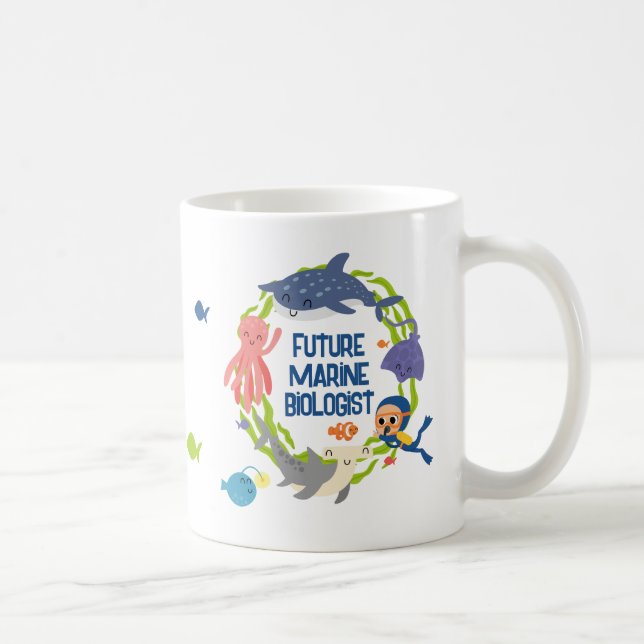 Taza De Café Futuro biólogo marino Coffee Mug (Derecha)