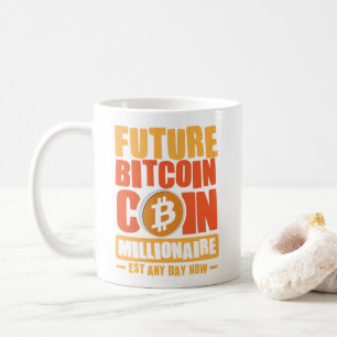 Taza De Café Futuro BITCOIN Coin Millionaire, Eid en cualquier