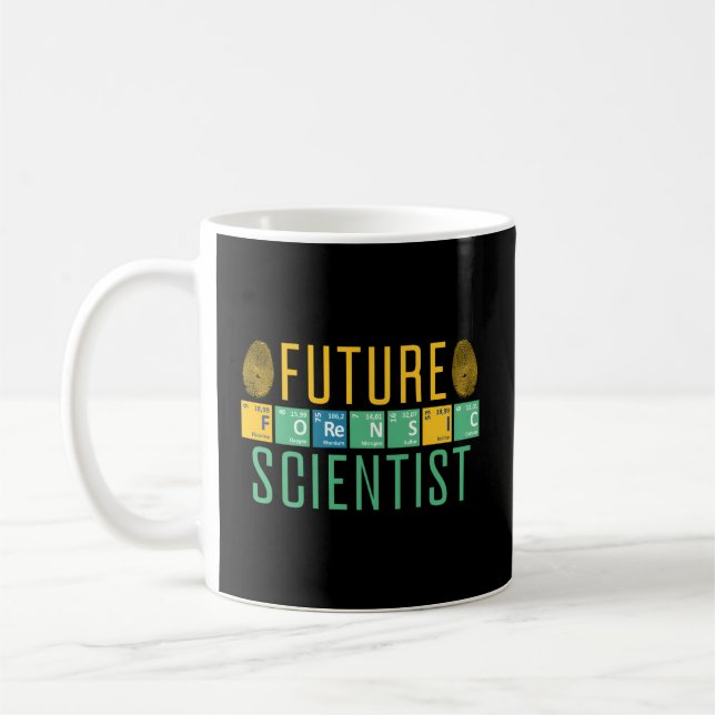 Taza De Café Futuro científico forense criminología forense (Izquierda)