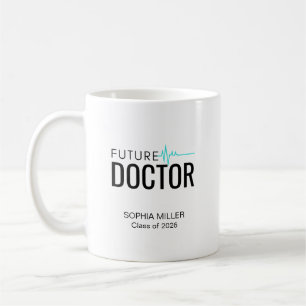 Taza De Café Futuro Doctor Estudios Médicos Personalizados