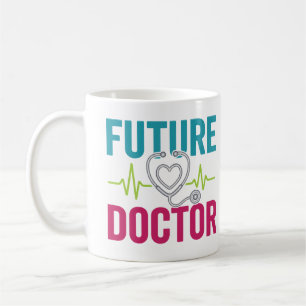 Taza De Café Futuro Doctor Lindo Diseño Médico para el Día de