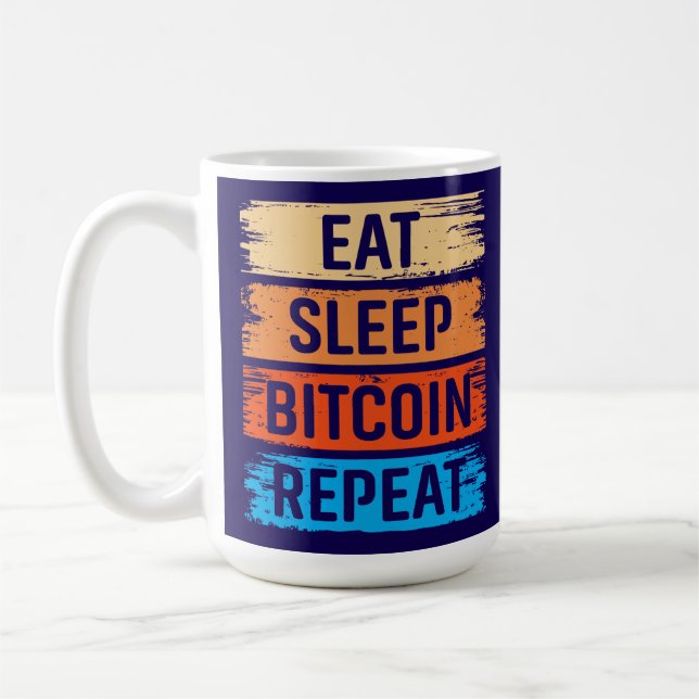 Taza De Café Futuro Millonario Humor Bitcoin Criptomoneda  (Izquierda)