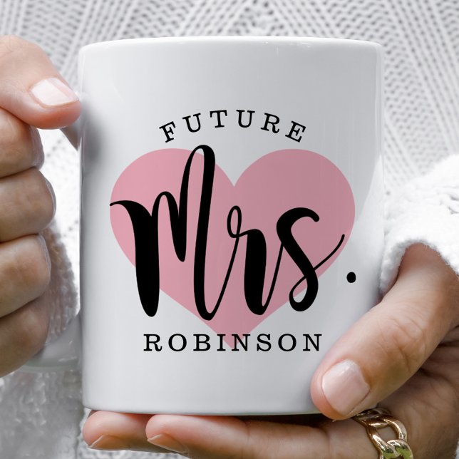 Taza De Café Futuro Monograma de boda personalizada de la Sra.  (Subido por el creador)