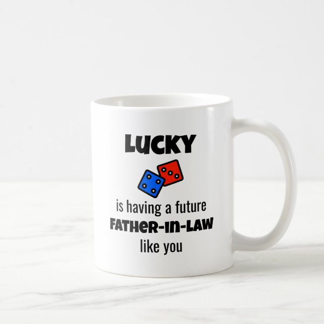 Taza De Café Futuro nuevo padre gracioso en la ley (Derecha)