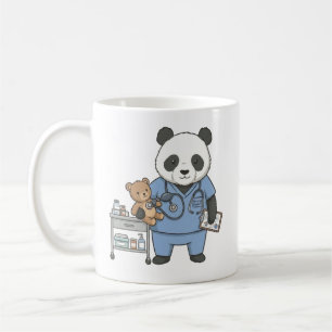 Taza De Café Futuro Panda Enfermero: Adorable Estudiante de Med