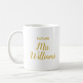 Taza De Café Futuro personalizado Sra. Bride Gift Personalizado