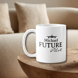 Taza De Café Futuro Piloto Estudiante Piloto Aviador Simple Per
