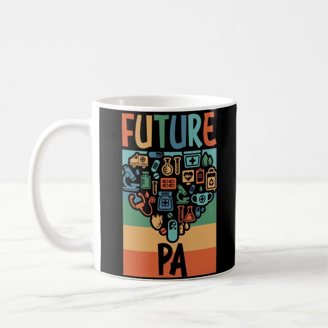 Taza De Café Futuro regalo de asistente de doctores divertidos  (Izquierda)