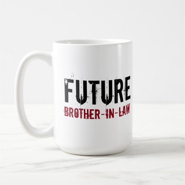 Taza De Café Futuro regalo de Boda de peluche cuñado (Izquierda)