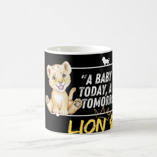 Taza De Café Futuro Rey: Obra de arte motivacional para leones  (Centro)