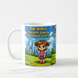 Taza De Café Futuro vs. Pasado Inocencia perdida Dibujo animado