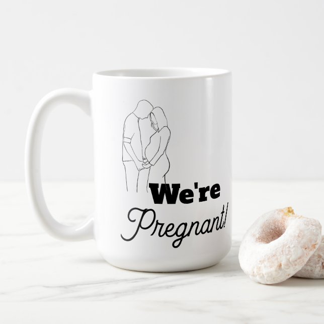 Taza De Café Futuros Padres Encaje Falso (Con donut)