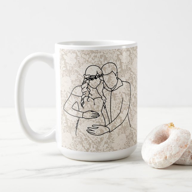 Taza De Café Futuros Padres Encaje Falso (Con donut)