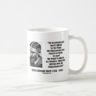 Taza De Café G.B. Shaw Progress depende de hombre irrazonable