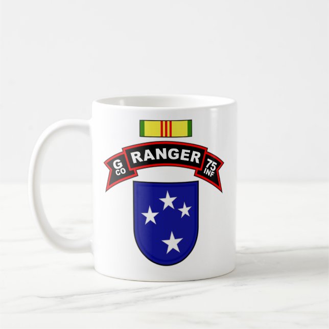 Taza De Café G Co, 75.a infantería - guardabosques - Americal, (Izquierda)