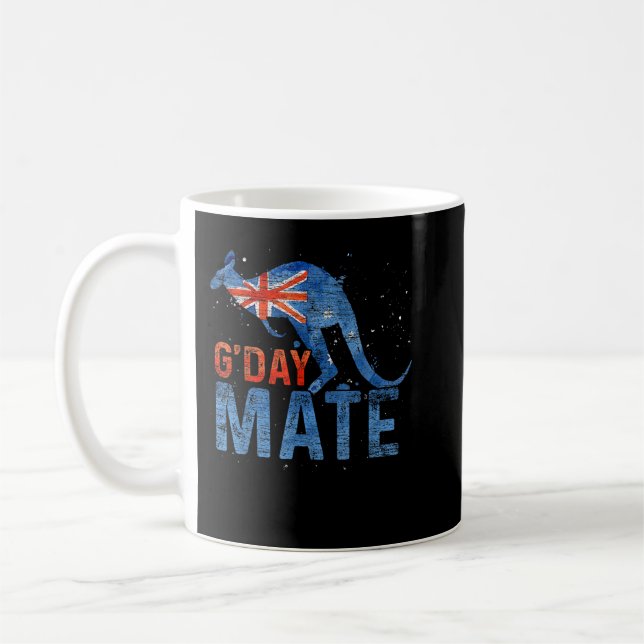 Taza De Café G Day Mate Kangaroo Animal australiano Bandera A (Izquierda)