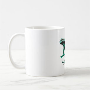 Taza De Café G es para la Rana Dart de veneno verde y negro