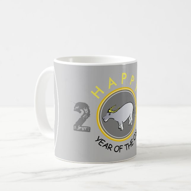 Taza De Café G Feliz Año Nuevo Ox Chino 2021 Mug (Anverso izquierdo)