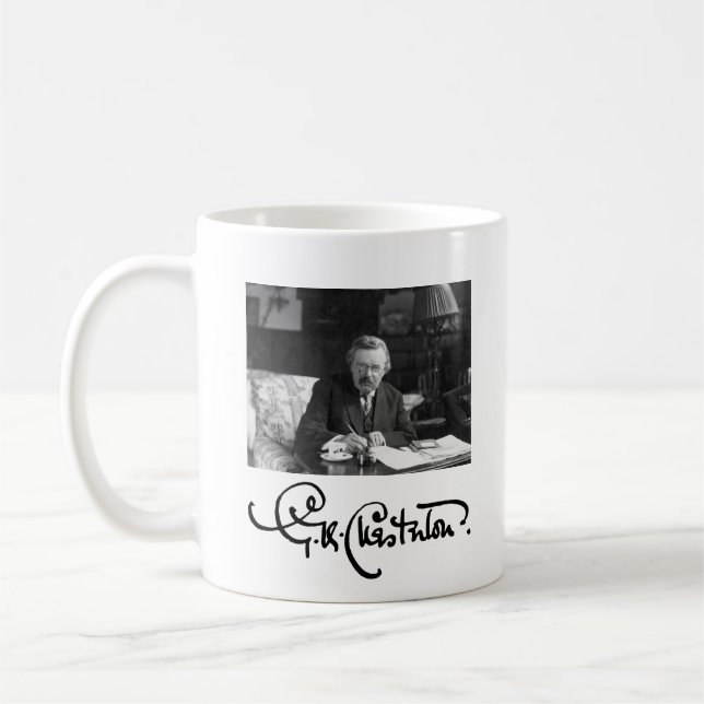 Taza De Café G. K. Chesterton en el trabajo (Izquierda)