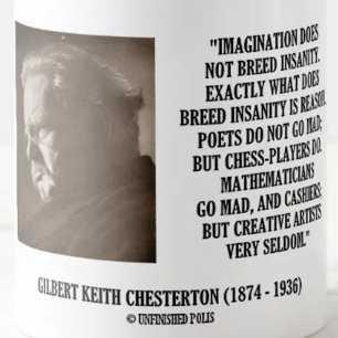 Taza De Café G.K. Chesterton Imagination Insanity Creative