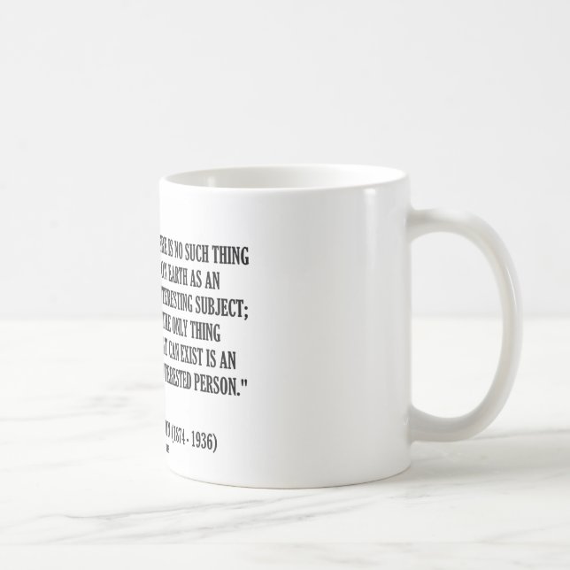 Taza De Café G.K. Indiferente sujeto sin interés de Chesterton (Derecha)