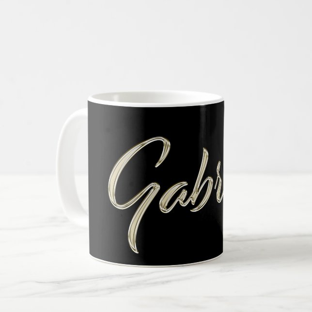 Taza De Café Gabriel Name whitegold Tasse Teetasse Kaffeetasse (Anverso izquierdo)
