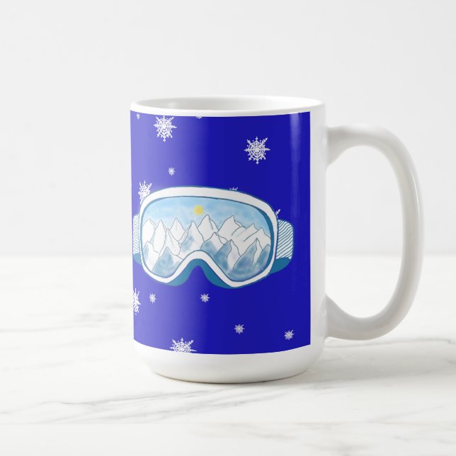 Taza De Café Gafas de esquí Baile de copo de nieve  (Derecha)