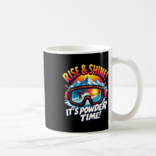 Taza De Café Gafas de esquí Es hora del polvo Esquí Montaña Ris