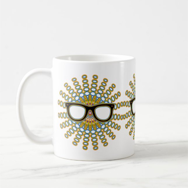 Taza De Café Gafas de nerd soleadas + tu trasero. e ideas (Izquierda)