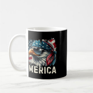 Taza De Café Gafas De Sol Águila Mullet Merica 4 De Julio De Us