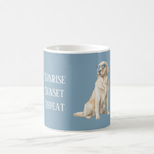 Taza De Café Gafas de sol azules Cool Dog
