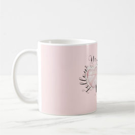 Taza De Café Gafas de sol con corazones de rosa sonrosado cita