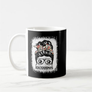 Taza De Café Gafas de sol Dachshund Mamá Messy Bun Hair Gla