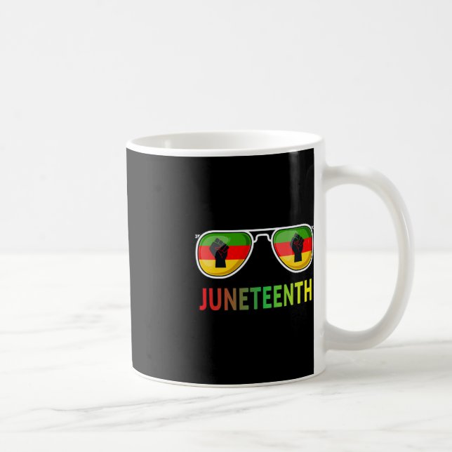 Taza De Café Gafas de sol de junio Bandera del Orgullo Negro Pr (Derecha)