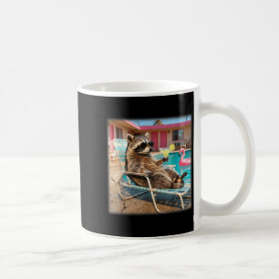 Taza De Café Gafas de sol de mapache geniales margarita vacacio
