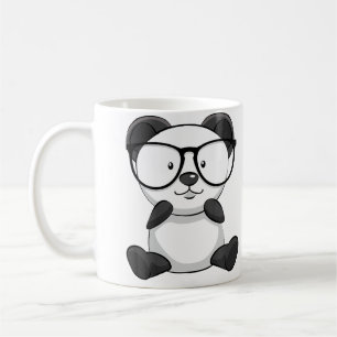 Taza De Café Gafas de sol de panda con tema de amante de pandas